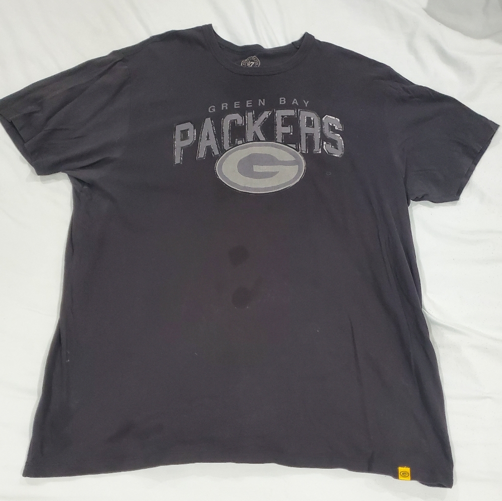 GREENBAY PACKERS ☆ 47 Brand ☆ Spell Out Tee ☆ Mens 2X ☆ Fair Condition - Picture 2 of 7
